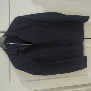 Mens Designer 2 Button blazer Michael Bastian Navy Nylon stretch jacket-M